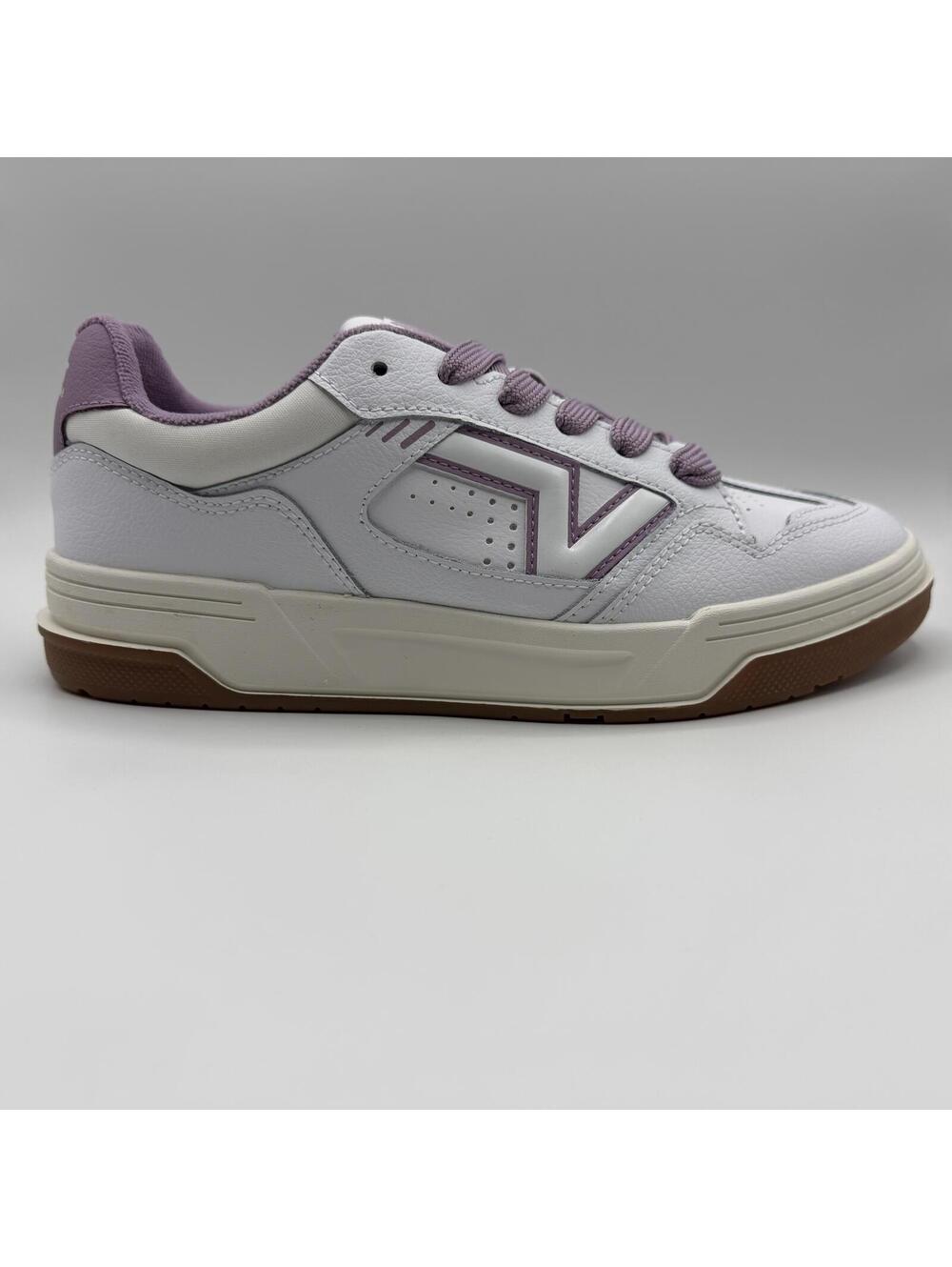 VANS Upland Vintage Leather Purple White VN000D1HPRP Women's Size 9.5 - Picture 8 of 14